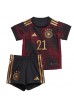 Duitsland Ilkay Gundogan #21 Babytruitje Uit tenue Kind WK 2022 Korte Mouw (+ Korte broeken)